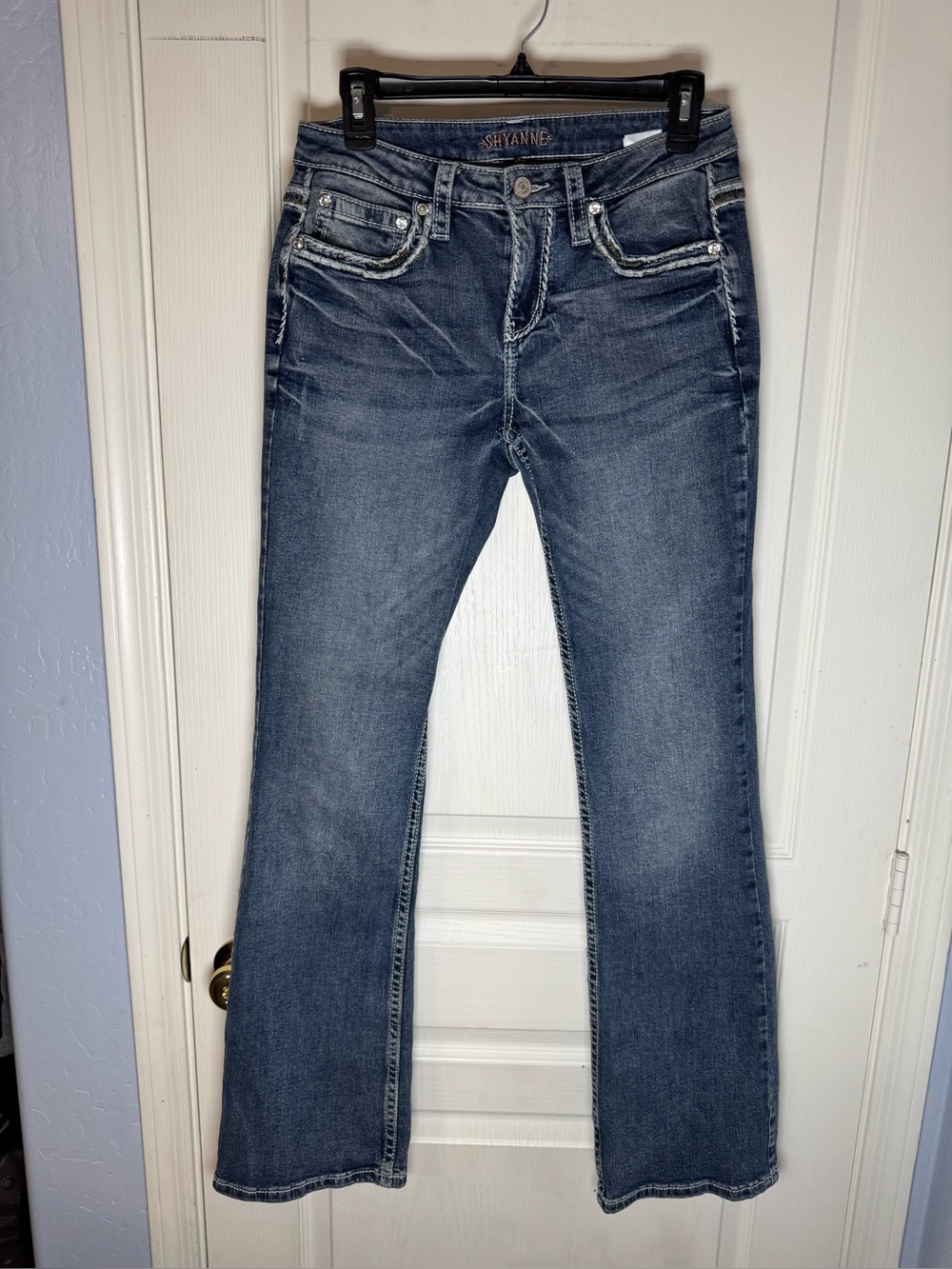 Shyanne Women's Mid-Wash Blue Bootcut Jeans Size 29/32